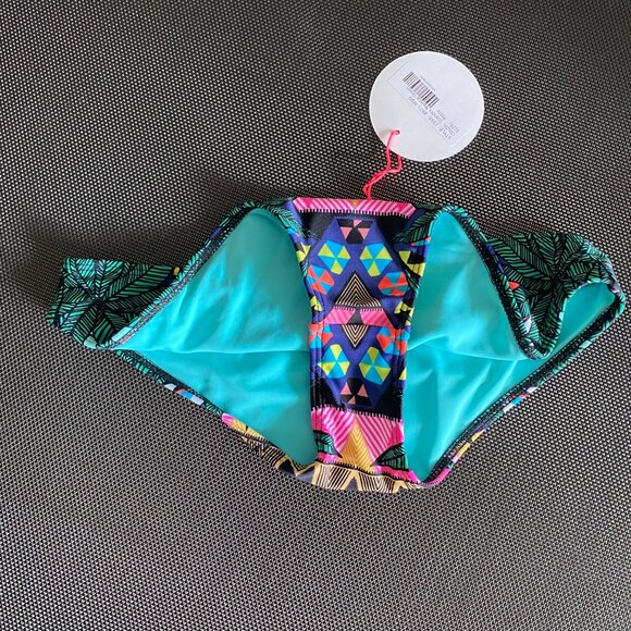 NWT MARA HOFFMAN Geometric Patterned Bikini Bottoms Size XS Made in USA MSRP $99 - Picture 11 of 12